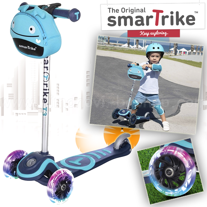 * 2023 Smart Trike T3 Light Up Scooter in Blue 2000814
