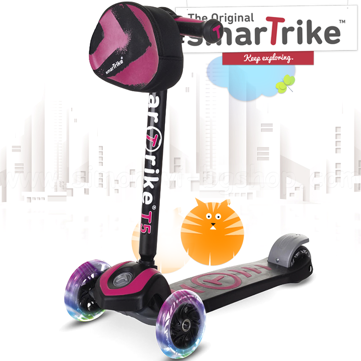 * 2022 Smart Trike Scooter with illuminated wheels T5 in pink 2010101