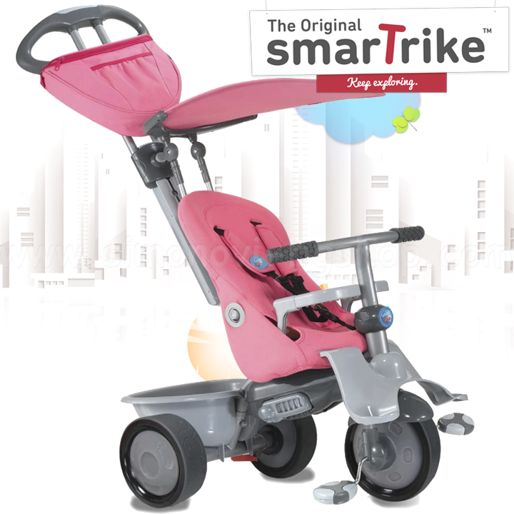 * 2022 Smart Trike Children's tricycle Recliner 4 in 1 Pink 1961700