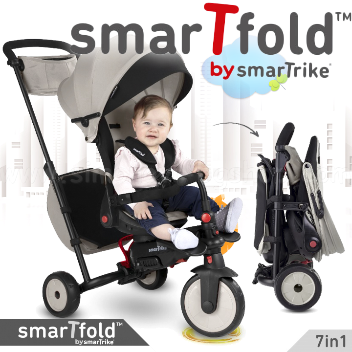 * Smart Trike Folding tricycle smarTfold 7 in 1 Grey STR7J Vibe 5503114