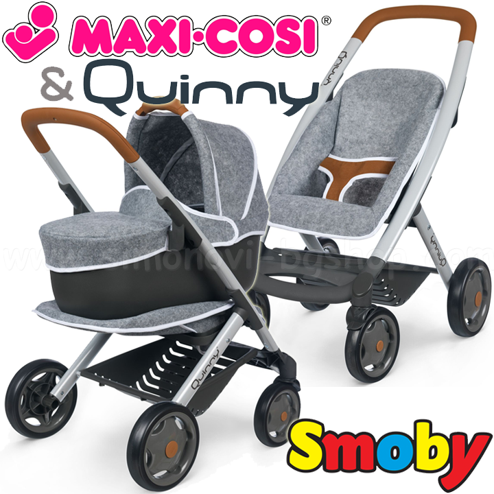 * Smoby Doll Cart 3 in 1 Maxi-Cosi Quinny Gray 253104