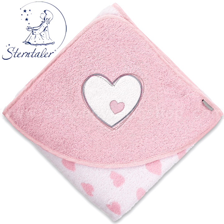 * Sterntaler Baby Towel with Heart Corner 7121838-500