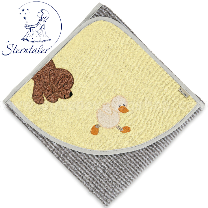 * Sterntaler Baby towel with corner Dog with duck 7121960