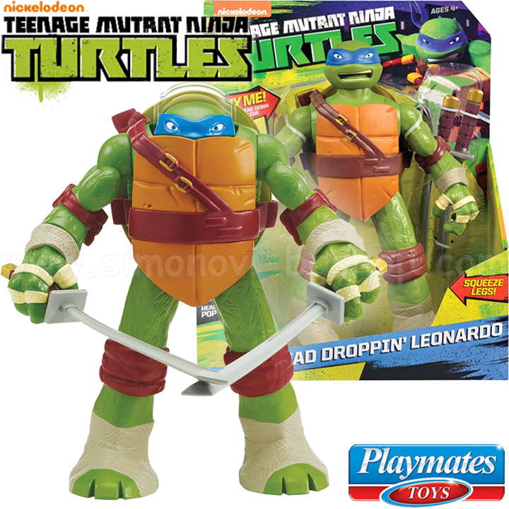 *Ninja Turtles Костенурка нинджа Head Droppin' Leonardo с оръжие 91823 *Ninja Turtles Костенурка нинджа Head Droppin' Leonardo с оръжие 91823