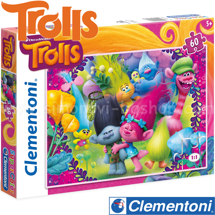 *Clementoni Super Color Trolls   60. 26958