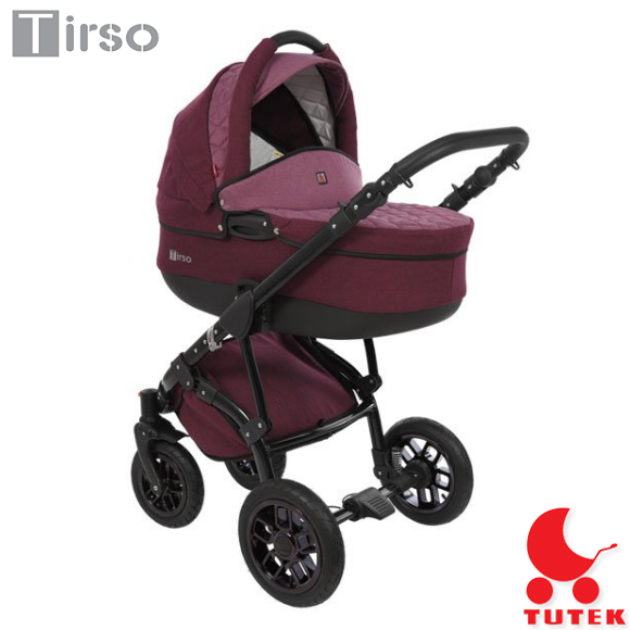 Baby stroller 2in1 Tirso - Black Frame Violet - Tutek