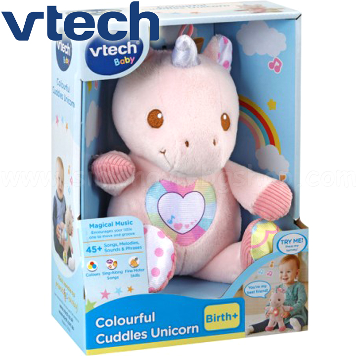 Vtech Плюшен еднорог за гушкане 341776528003 Vtech Плюшен еднорог за гушкане 341776528003