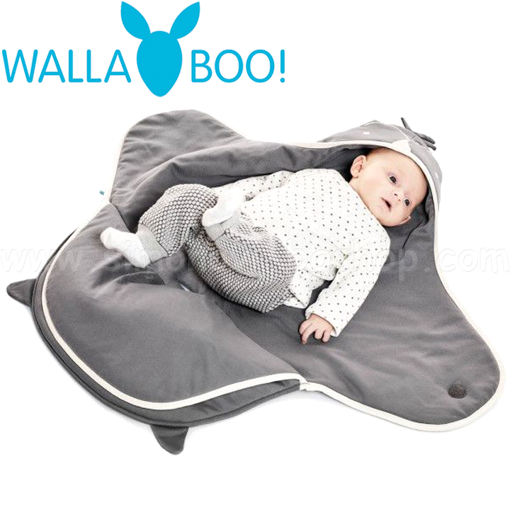 *Wallaboo Бебешко одеяло за повиване Coco Animal Пингвинче Grey *Wallaboo Бебешко одеяло за повиване Coco Animal Пингвинче Grey