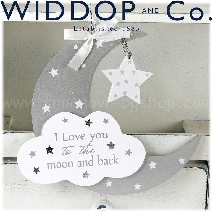 Widdop and Co. Twinkle Twinkle MDF Апликация за стена Луна и Звезда CG1420 Widdop and Co. Twinkle Twinkle MDF Апликация за стена Луна и Звезда CG1420