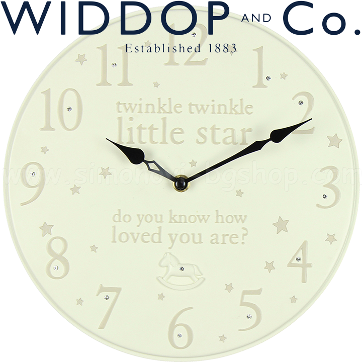 Widdop and Co. Bambino Часовник за стена 25см. Twinkle Twinkle CG1124 Widdop and Co. Bambino Часовник за стена 25см. Twinkle Twinkle CG1124