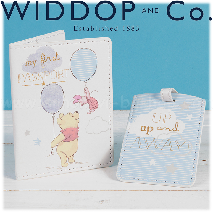 Widdop and Co. Disney Калъф за паспорт и табелка Мечо Пух в синьо DI429 Widdop and Co. Disney Калъф за паспорт и табелка Мечо Пух в синьо DI429