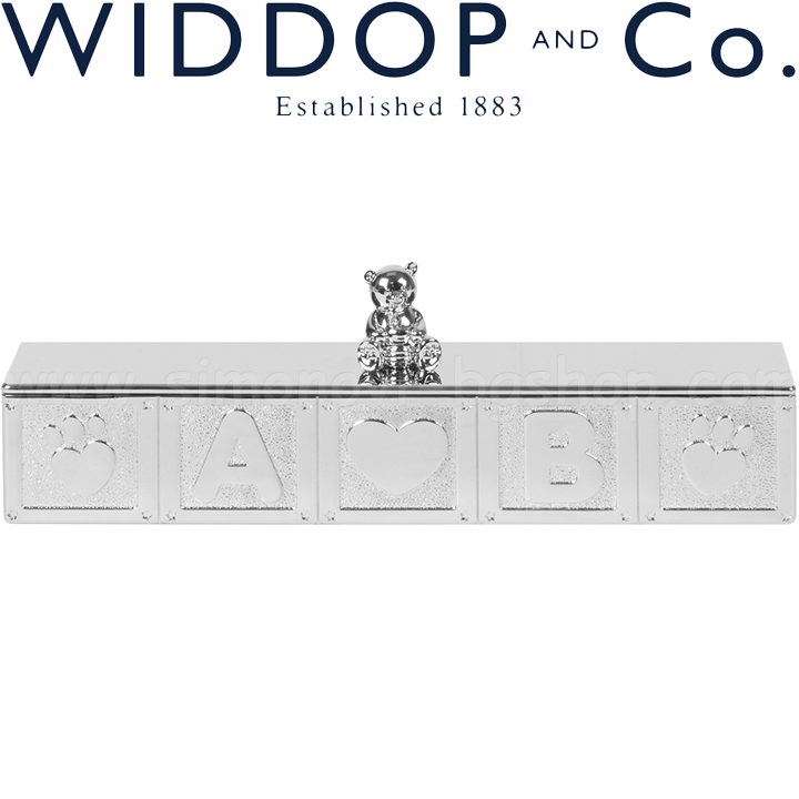 Widdop and Co. Bambino Посребрена кутия за сертификат с мече CG258 Widdop and Co. Bambino Посребрена кутия за сертификат с мече CG258