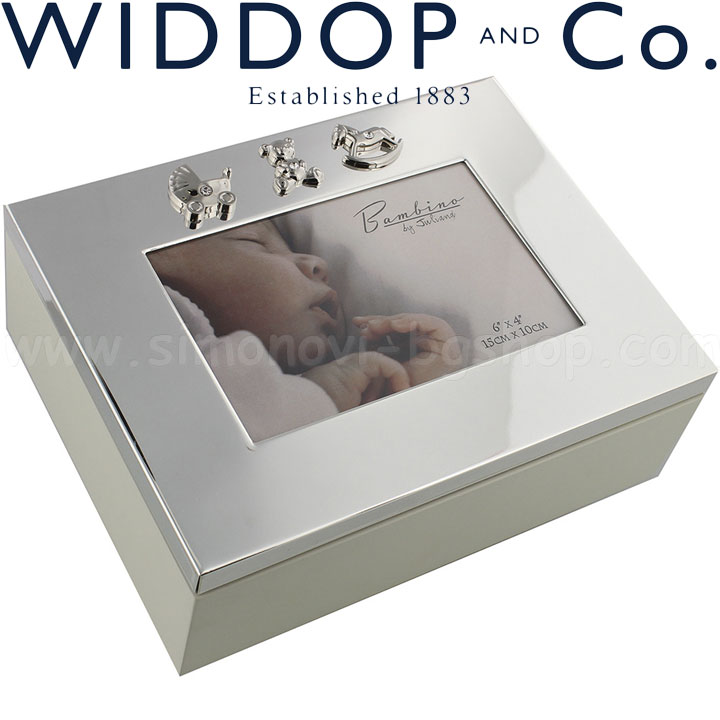 * 2017 Widdop and Co. Кутия за спомени с посребрена декорация Bambino CG1125 * 2017 Widdop and Co. Кутия за спомени с посребрена декорация Bambino CG1125