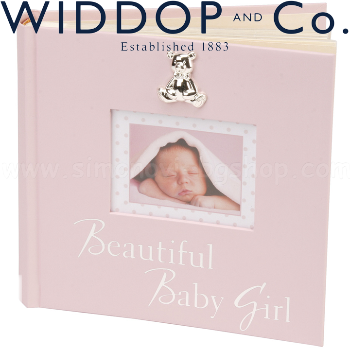 * 2017 Widdop and Co. Албум за снимки с посребрена декорация за момиче CG263P * 2017 Widdop and Co. Албум за снимки с посребрена декорация за момиче CG263P