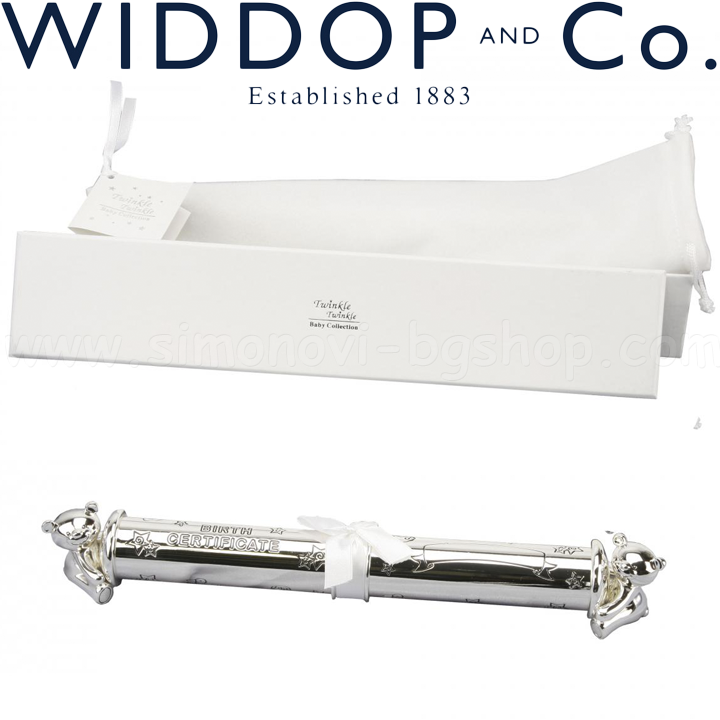 * 2017 Widdop and Co. Посребрен свитък за акт за раждане Twinkle CG310C * 2017 Widdop and Co. Посребрен свитък за акт за раждане Twinkle CG310C