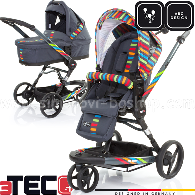 *2015 ABC Design - Детска количка 3-Tec Plus Rainbow