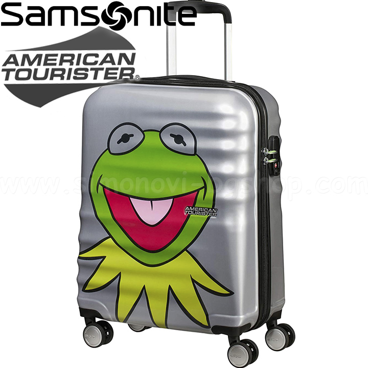 American Tourister Спинер на 4 колела 55см Wavebreaker Muppets Kermit Sparkle American Tourister Спинер на 4 колела 55см Wavebreaker Muppets Kermit Sparkle
