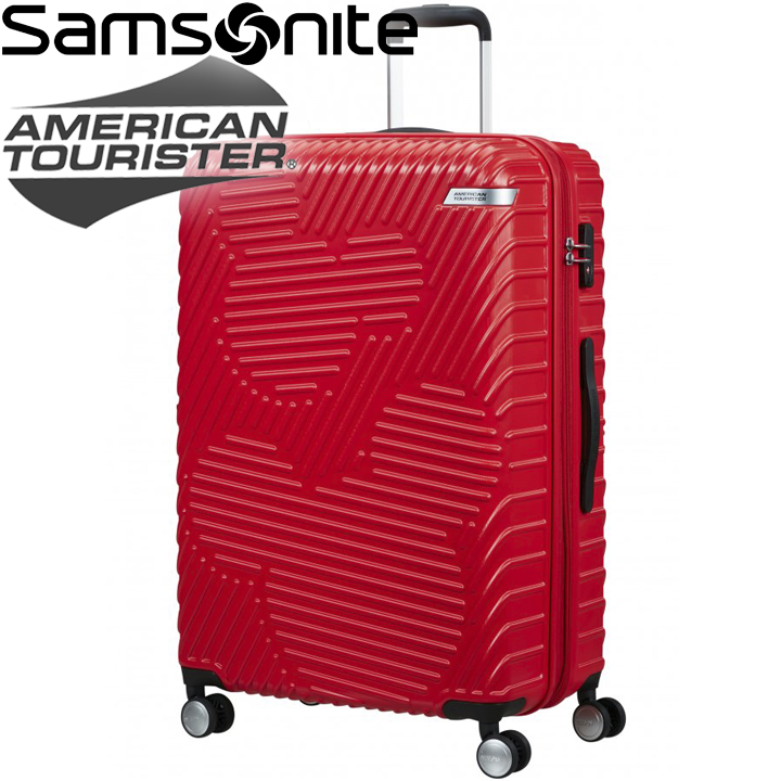 American Tourister by Samsonite Детски куфар спинер 76 см. Mickey Clouds Red