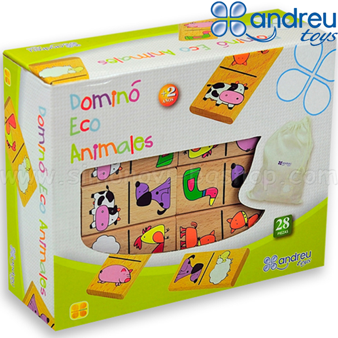 Andreu Toys - Eco dominoes Animals 16084