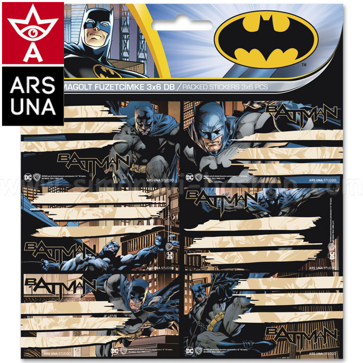 Batman Етикети за тетрадка 93838115 Ars Una Batman Етикети за тетрадка 93838115 Ars Una