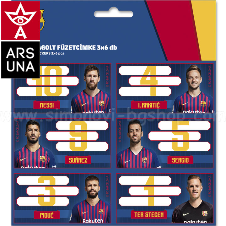 FCBarcelona Етикети за тетрадка 93838849 Ars Una FCBarcelona Етикети за тетрадка 93838849 Ars Una