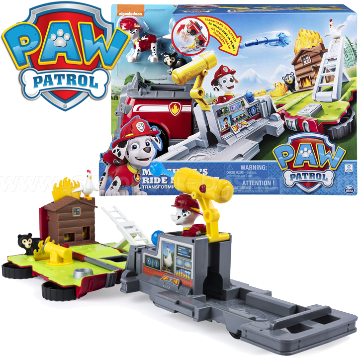 *Paw Patrol Трансформиращ пожарникарски камион с фигурка Маршал 6053390 *Paw Patrol Трансформиращ пожарникарски камион с фигурка Маршал 6053390