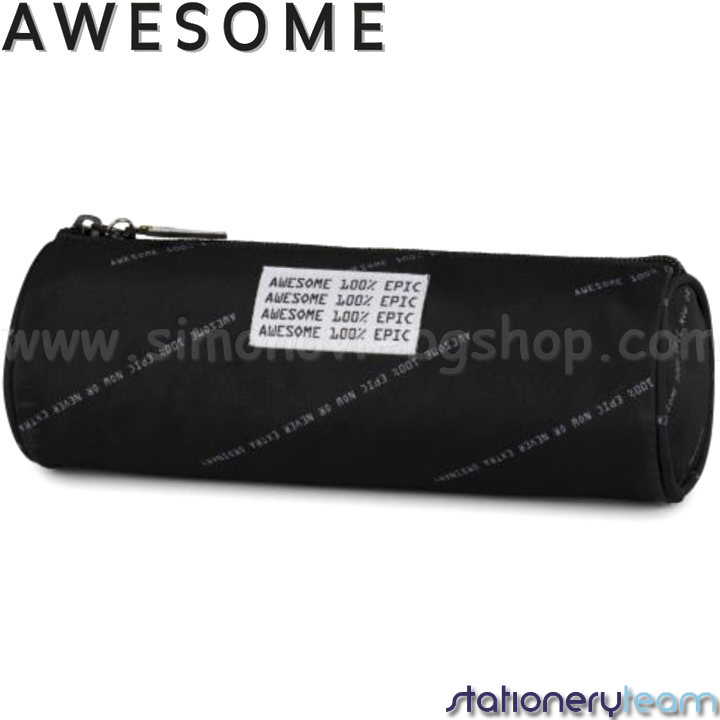 *Awesome Epic Boys Кръгъл несесер 05295 Black Stationery Team *Awesome Epic Boys Кръгъл несесер 05295 Black Stationery Team