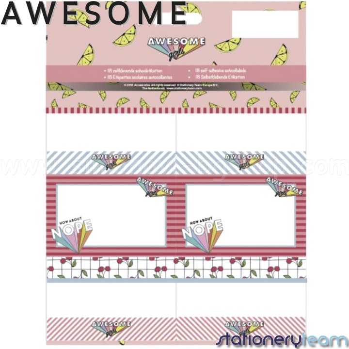 *Awesome Epic Girls Етикети 06259 Stationery Team *Awesome Epic Girls Етикети 06259 Stationery Team