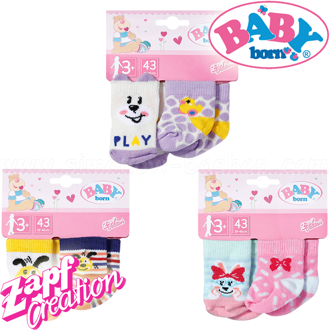 *Baby Born® Чорапки за кукла 2бр. 828304 Zapf Creation *Baby Born® Чорапки за кукла 2бр. 828304 Zapf Creation