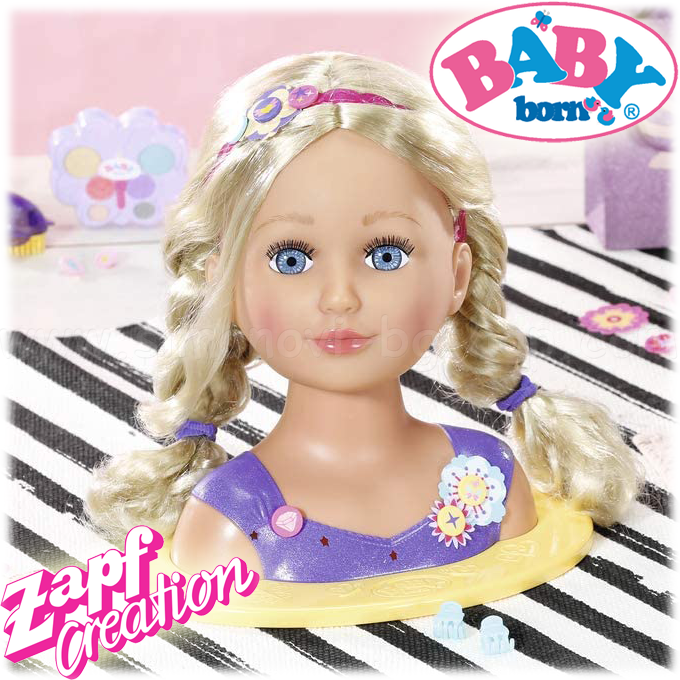 *Baby Born Глава за грим и прически 21см. 828694 Zapf Creation *Baby Born Глава за грим и прически 21см. 828694 Zapf Creation