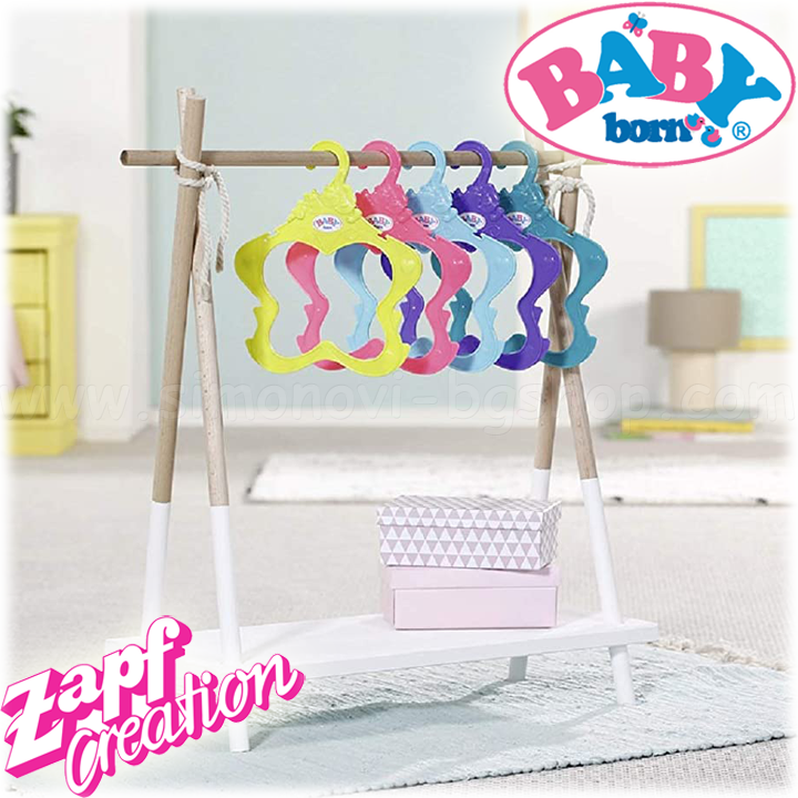 * Baby Born Clothes hangers 5 pcs. 831144 Assortment