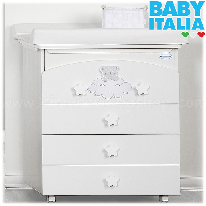 Baby Italia Скрин с вана и повивалник Henry White Baby Italia Скрин с вана и повивалник Henry White