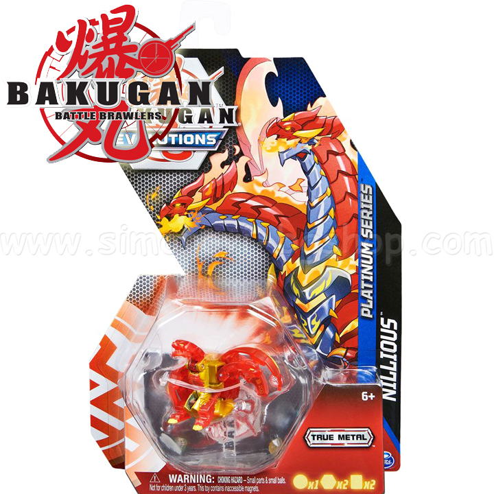 Bakugan Evolutions Platinum True Metal  Nillious Red 6063393