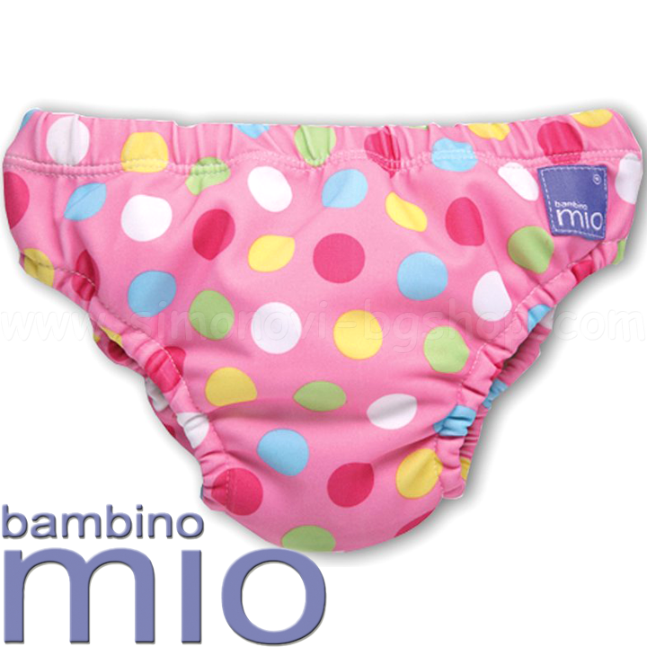 BambinoMio   Mio Swim Nappie Dots Pink