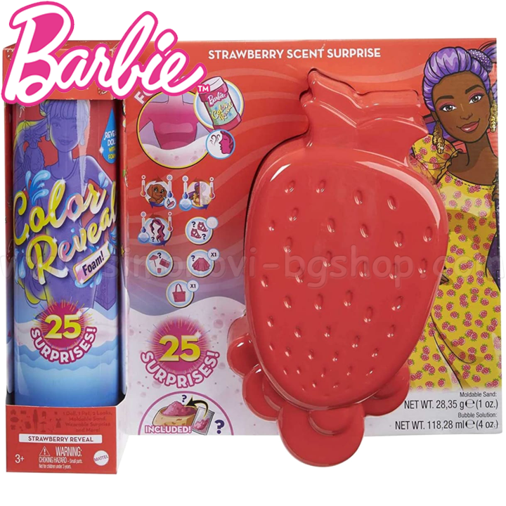 * Barbie Color Reveal® Луксозен комплект трансформираща кукла - Ягода GTR91