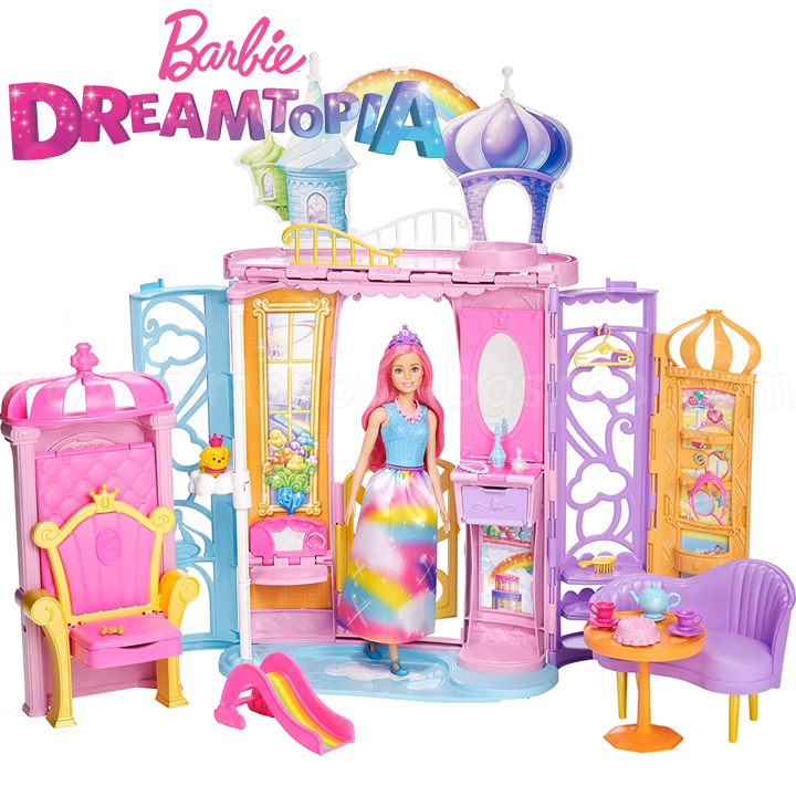 Barbie™ Dreamtopia Замък за принцеси Rainbow Cove с кукла FRB15 Barbie™ Dreamtopia Замък за принцеси Rainbow Cove с кукла FRB15