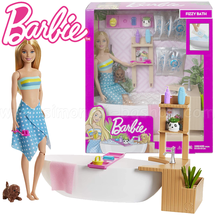 * Baie Barbie Barbie cu baie și accesorii GJN32