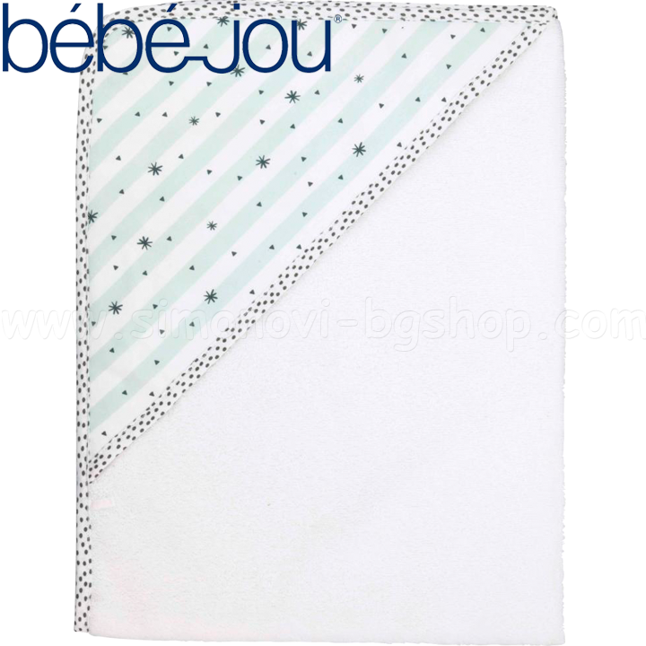Bebe Jou Бебешка хавлия за баня с ъгъл Hello Little One 3010103 Bebe Jou Бебешка хавлия за баня с ъгъл Hello Little One 3010103