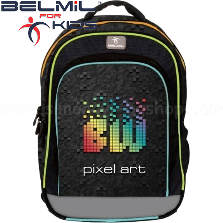 Belmil Speedy Ученическа раница Black&White Pixels 338-35-4 Belmil Speedy Ученическа раница Black&White Pixels 338-35-4