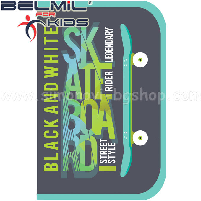 Belmil Speedy Ученически празен несесер с 1 цип Skate Belmil Speedy Ученически празен несесер с 1 цип Skate
