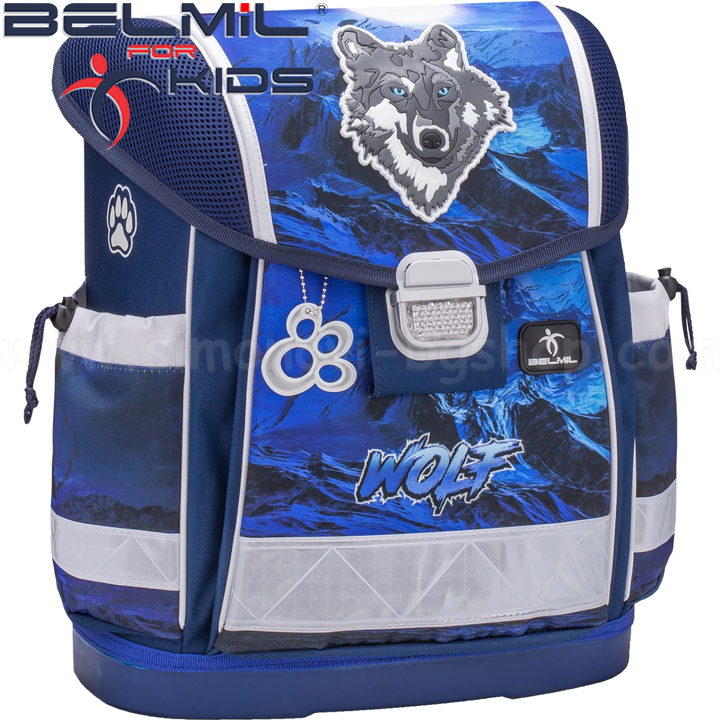 *2018 Belmil Ергономична ученическа раница Lumi Wolf 403-13-5 *2018 Belmil Ергономична ученическа раница Lumi Wolf 403-13-5