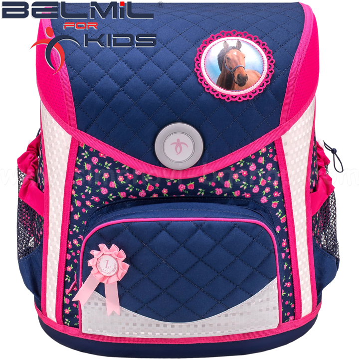 Belmil Cool-Bag Ергономична ученическа раница Blue Riding Horse 405-42 Belmil Cool-Bag Ергономична ученическа раница Blue Riding Horse 405-42