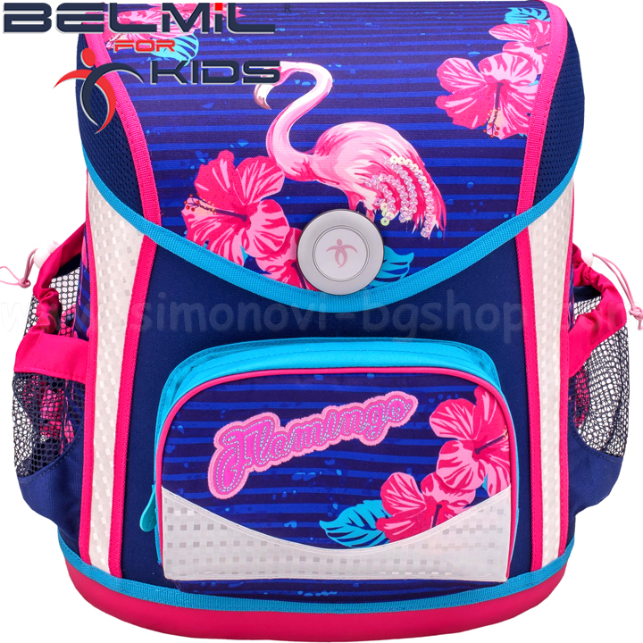Belmil Cool-Bag Ергономична ученическа раница Flamingo 405-42-2 Belmil Cool-Bag Ергономична ученическа раница Flamingo 405-42-2
