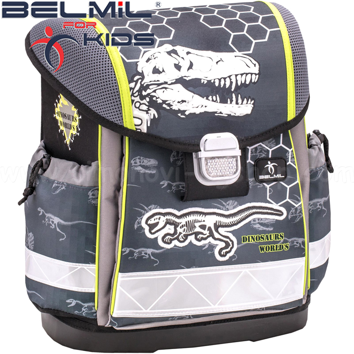 *2019 Belmil Ергономична ученическа раница Dinosaur World 403-13-1 *2019 Belmil Ергономична ученическа раница Dinosaur World 403-13-1