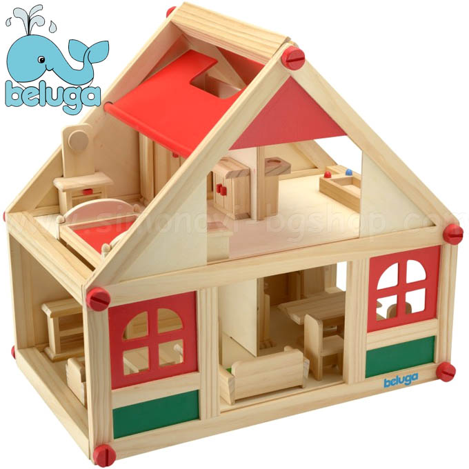 Beluga Дървена къща за кукли с аксесоари 70131 Beluga Дървена къща за кукли с аксесоари 70131