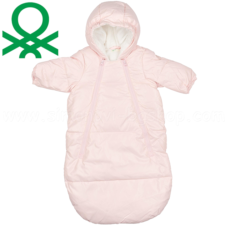 Benetton -   Padded sack with hood Pink (56.)