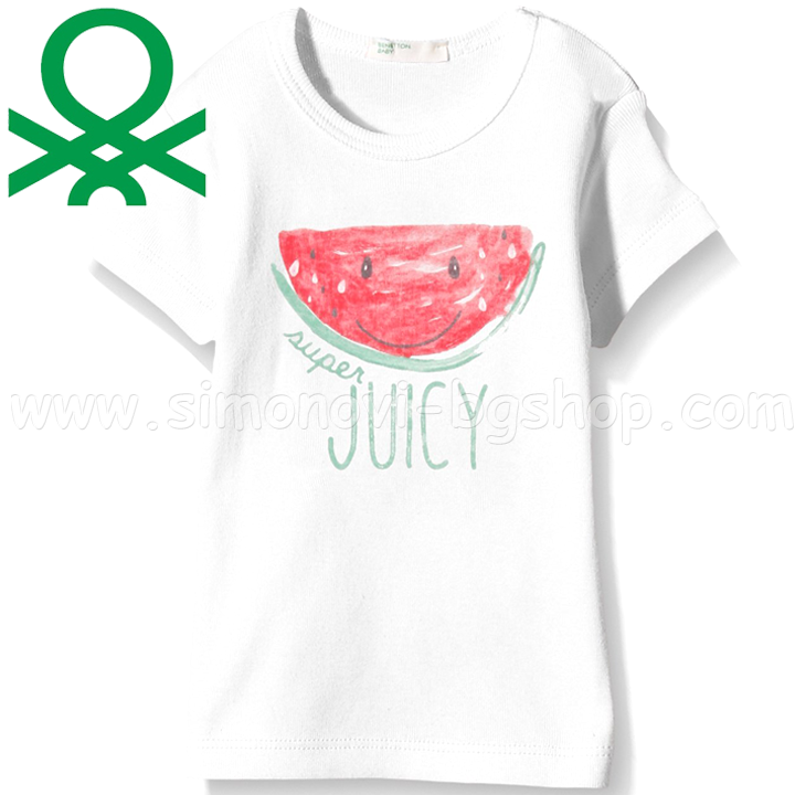 * Benetton - Baby T-shirt Super Juicy White (3-6m).