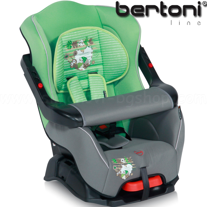 Bertoni Line Стол за кола 9-18 кг. Bumper Green & Grey Snail Bertoni Line Стол за кола 9-18 кг. Bumper Green & Grey Snail