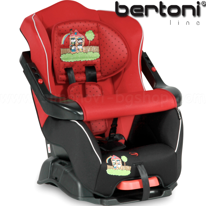 Bertoni Line Стол за кола 9-18 кг. Bumper Red & Black Family Bertoni Line Стол за кола 9-18 кг. Bumper Red & Black Family