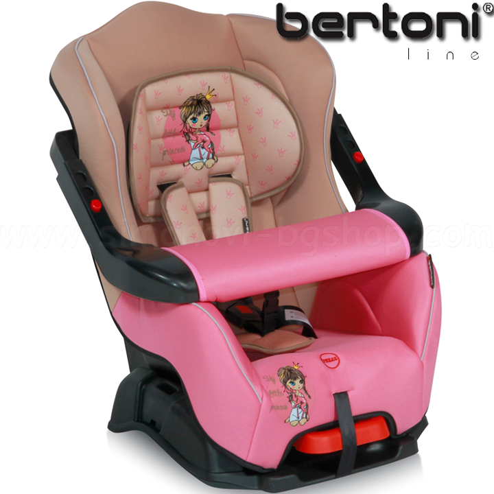 Bertoni Line Стол за кола 9-18 кг. Bumper Rose & Beige Princess Bertoni Line Стол за кола 9-18 кг. Bumper Rose & Beige Princess